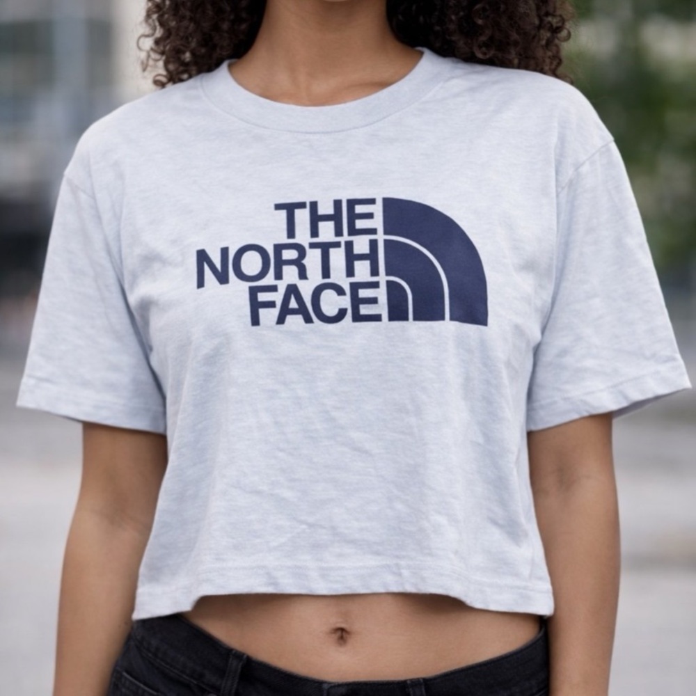 The North Face White Cropped Logo Tee s